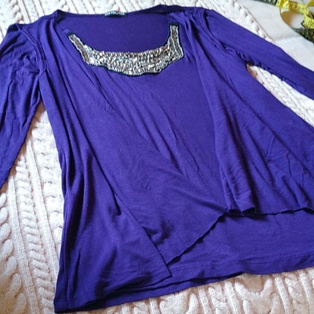 Bedazzled Purple, Draping Second Front Layer Top